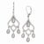 Sterling Silver CZ Heart w/Teardrop Leverback Earrings