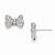 Sterling Silver CZ Bow Post Earrings