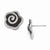 Sterling Silver CZ Flower Post Earrings