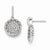 Sterling Silver CZ Dangle Post Earrings