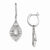 Sterling Silver CZ Rhodium Polished Earrings