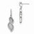 Sterling Silver CZ Dangle Post Earrings