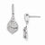 Sterling Silver CZ Dangle Post Earrings