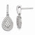 Sterling Silver CZ Dangle Post Earrings