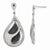 Sterling Silver CZ Teardrop Dangle Post Earrings