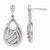 Sterling Silver CZ Polished Dangle Post Earrings