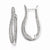 Sterling Silver CZ Polished Hoop Earrings