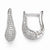 Sterling Silver CZ Polished Hinged Hoop Earrings