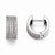 Sterling Silver CZ Polished Hinged Hoop Earrings