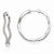 Sterling Silver CZ Polished Hinged Hoop Earrings
