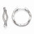 Sterling Silver CZ Polished Hinged Hoop Earrings