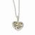Sterling Silver & Vermeil CZ Heart Pendant Necklace