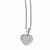 Sterling Silver & CZ Polished Heart Pendant Necklace