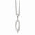 Sterling Silver & CZ Polished Fancy Pendant Necklace