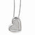 Sterling Silver & CZ Polished Heart Pendant Necklace