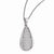 Sterling Silver & CZ Polished Teardrop Pendant Necklace