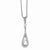 Sterling Silver & CZ Teardrop Pendant Necklace