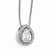 Sterling Silver & CZ Teardrop Pendant Necklace