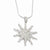 Sterling Silver & CZ Sun Pendant Necklace