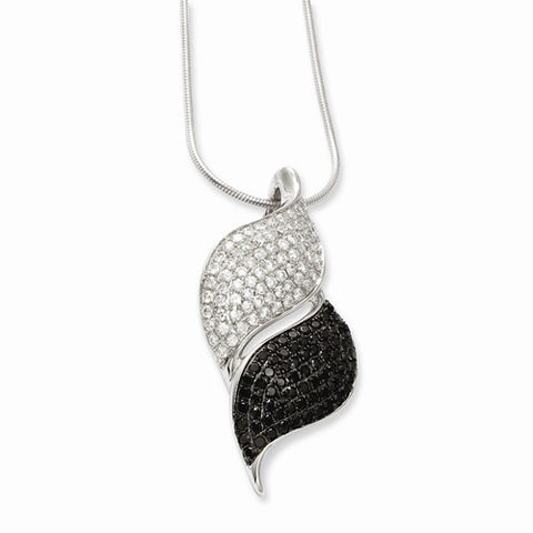 Sterling Silver & CZ Pendant Necklace