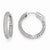 Sterling Silver Rhodium-plated CZ In & Out Hinged Hoop Earrings