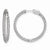 Sterling Silver Rhodium-plated CZ In & Out Hinged Hoop Earrings