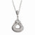 Sterling Silver & CZ Teardrop Necklace
