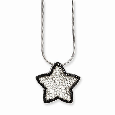 Sterling Silver & CZ Star Necklace
