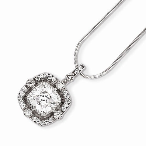 Sterling Silver & CZ Necklace
