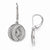 Sterling Silver CZ Circle Leverback Earrings