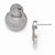 Sterling Silver CZ Polished Circles Post Earrings