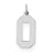 Sterling Silver Medium Polished Number 0 Charm hide-image