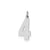 Medium Polished Number 4 Charm in Sterling Silver