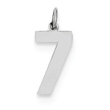 Sterling Silver Medium Polished Number 7 Charm hide-image