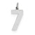 Sterling Silver Medium Polished Number 7 Charm hide-image