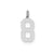 Medium Polished Number 8 Charm in Sterling Silver