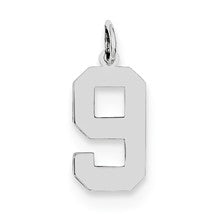 Sterling Silver Medium Polished Number 9 Charm hide-image