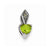 Sterling Silver Diamond & Peridot Heart Pendant, Pendants for Necklace