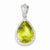 Sterling Silver Pear Shape Green CZ Pendant, Pendants for Necklace