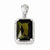 Sterling Silver Rectangle Green CZ pendant, Fine Pendants for Necklace