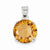 Sterling Silver Round Champagne CZ Pendant, Pendants for Necklace