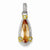 Sterling Silver & Vermeil Champagne CZ Pendant, Pendants for Necklace