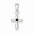 Sterling Silver Dark Red Stellux Crystal Cross Charm hide-image