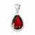 Sterling Silver Pear shape Red CZ Pendant, Pendants for Necklace