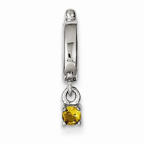 Sterling Silver Yellow CZ Pendant, Pendants for Necklace