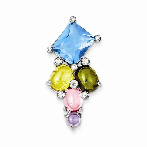 Sterling Silver CZ Pendant, Lovely Pendants for Necklace