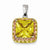 Sterling Silver Vermeil Yellow CZ Pendant, Pendants for Necklace