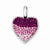 Sterling Silver CZ Ferido Style Heart Pendant, Pendants for Necklace