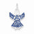 Sterling Silver w/ Stellux Crystal Angel Pendant, Classy Pendants for Necklace