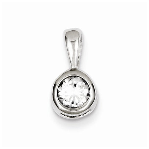 Sterling Silver CZ Pendant, Charm